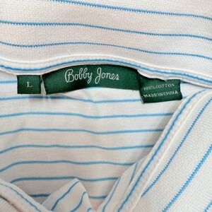 Bobby Jones Golf Polo‎ Shirt Talis Park Club Striped Cotton L